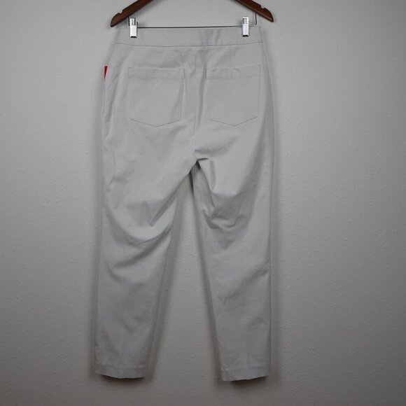 Spanx On-The-Go Slim Straight Pant Women's Size L White Classic Stretch 20372T - Picture 4 of 9